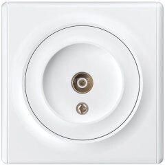 Розетка телевизионная TV 1-м СП Florence механизм бел. (1E21101300) OneKeyElectro 2172773