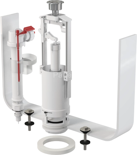 Выпускной комплект Alcaplast, со стоп кнопкой, впускной механизм А17, подключение 3/8'', хром (SA200