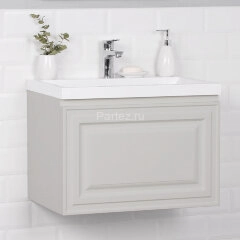 Комплект тумба Итана Verona 60 597х378х450 подвесная, с раковиной Natella 60, керамик (CS00080612)