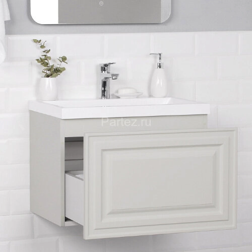 Комплект тумба Итана Verona 60 597х378х450 подвесная, с раковиной Natella 60, керамик (CS00080612)